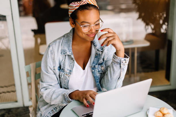 istock Professional freelancer enjoying a coffee break at a local cafe 1682191763