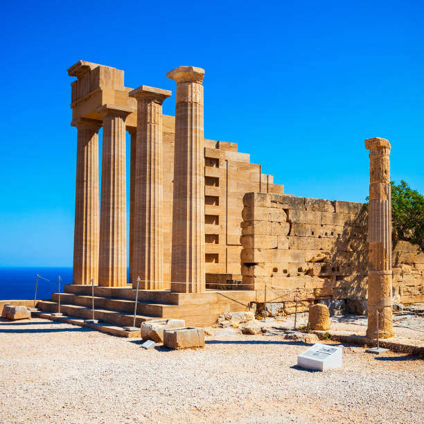 istock Lindos Acropolis and beach, Rhodes 1682212878
