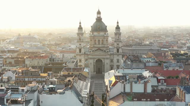 Basilica in Budapest from bird's perspective