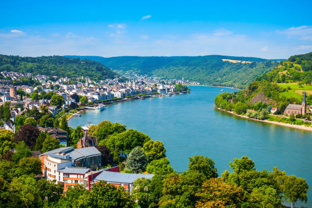 istock Boppard town aerial view, Germany 1682247594
