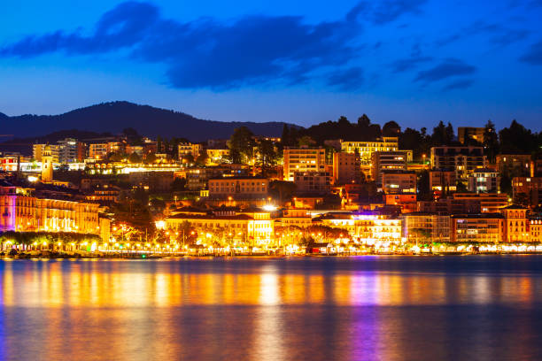istock Lugano lake and city, Switzerland 1682247635