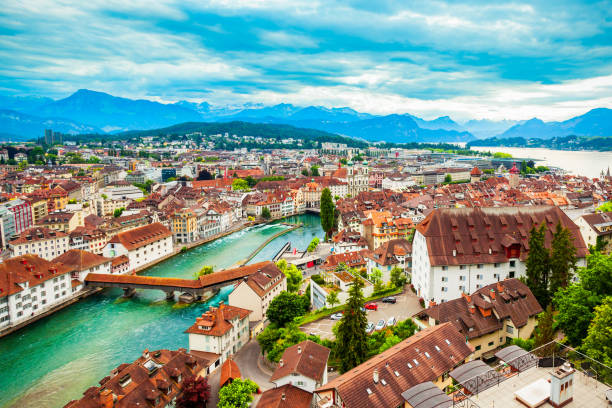 istock Lucerne city aerial panoramic view, Switzerland 1682248759