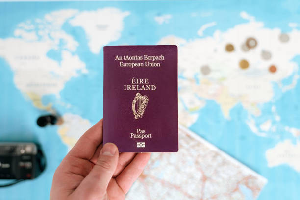 istock Ireland Passport holding in hand 1682254330