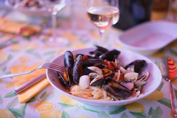 istock Linguine Pasta with mussels and clams called vongole 1682256339
