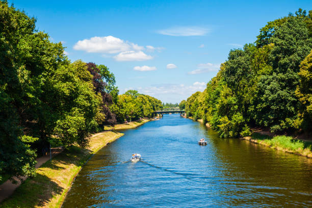 Hamburg suburb with Elbe