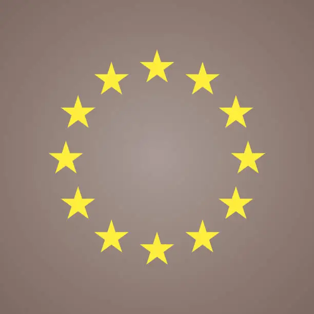 Vector illustration of Symbol from the flag of European Union