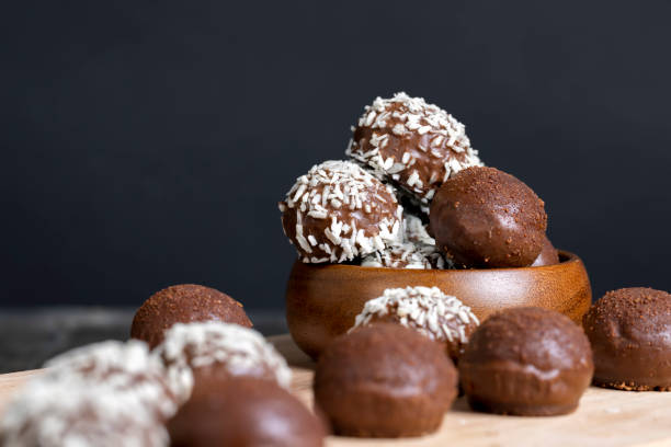 istock Chocolates with coconut sweet filling 1682357372