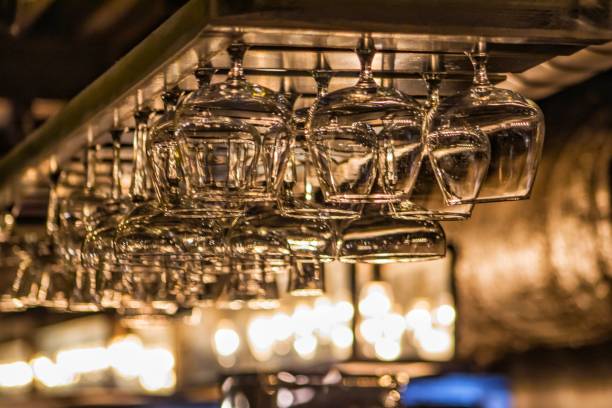 istock Wine glasses in the bar 1682405961