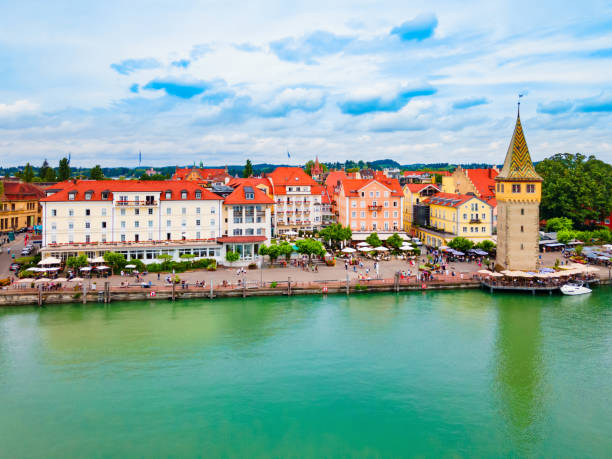 istock Lindau aerial panoramic view in Bavaria, Germany 1682441759
