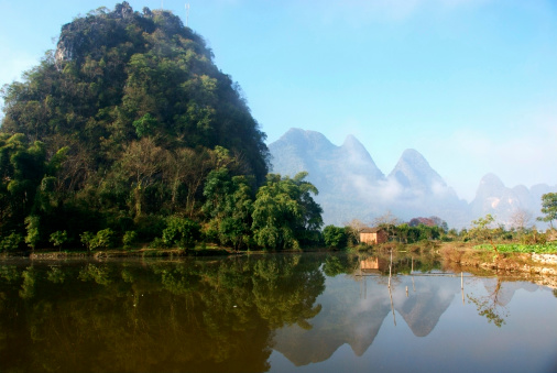 countryside landscape in guilin of china