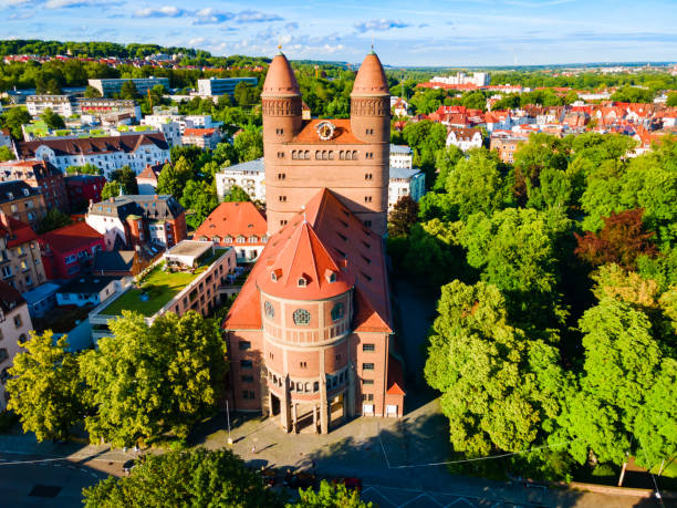 istock Pauluskirche aerial panoramic view in Ulm 1682456001