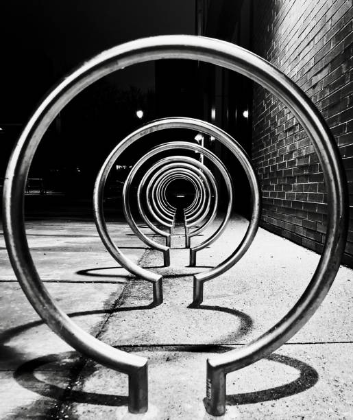 istock Metal circular bike racks. 1682458706