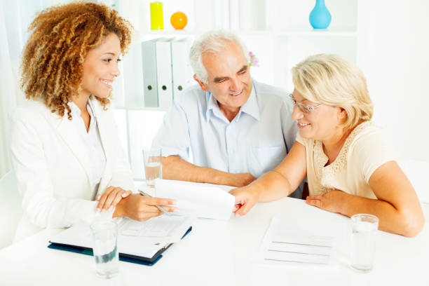 istock Senior Couple Meeting with Financial advisor. 168246321