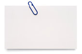 White blank index card