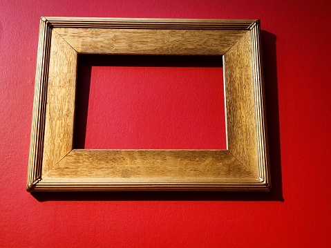natural square size wooden photo frame