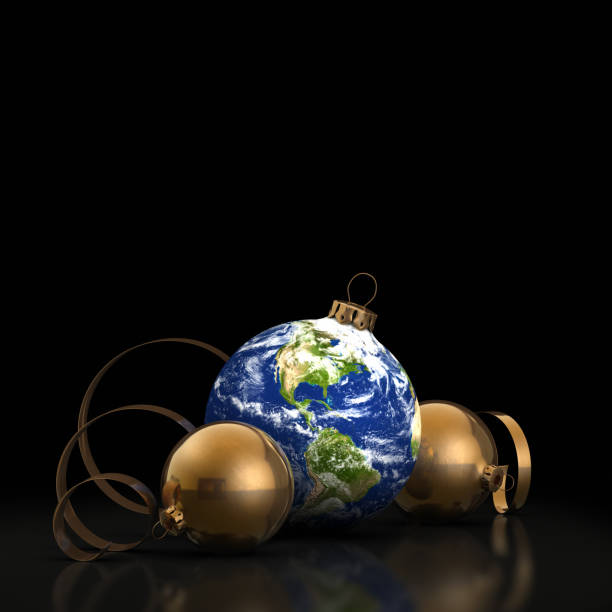 istock Christmas balls isolated on black background 168247269