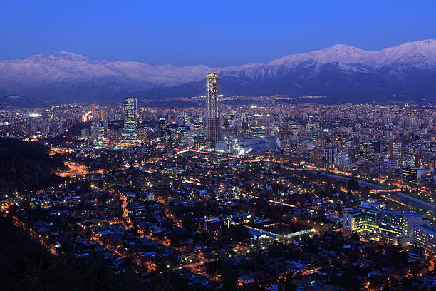Financial district in Santiago, Chile