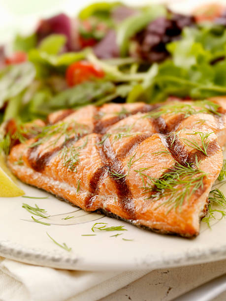 istock BBQ Grilled Salmon Fillet 168249076