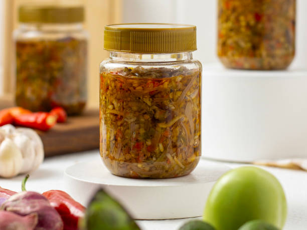 istock Indonesian chili sambal with salted anchovy fish. 1682491199
