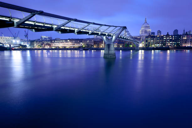Millennium bridge and St Paul's cathedral in London, UK. Shot during WPO and iStock lypse 2011.