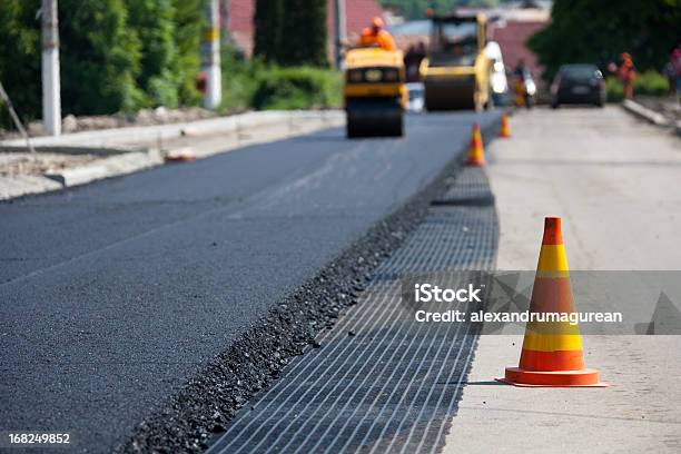 Asphalt Paving Stock Photo - Download Image Now - Asphalt, Repairing, Road Construction