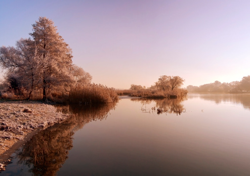 winter landscape at Havel River (Germany)
