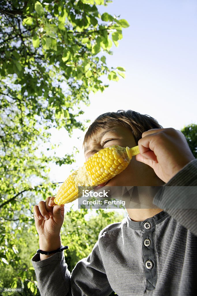 Letnią kukurydzą w słońcu - Zbiór zdjęć royalty-free (Dziecko)