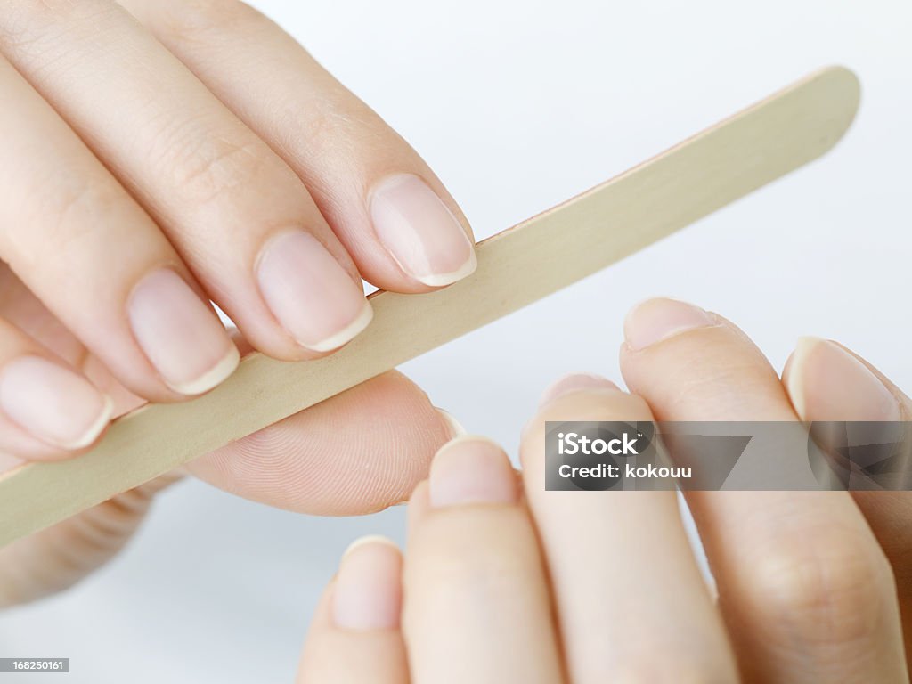 Nagelpflege für Damen - Lizenzfrei Fingernagel Stock-Foto