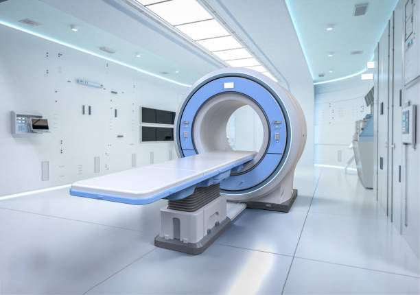 istock Hospital radiology room with mri scanner machine 1682507137