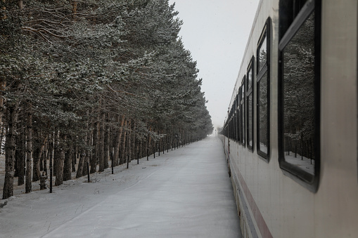 Eastern Express (Dogu Ekspresi) in the Winter Season Photo, Kars Turkey (Turkiye)