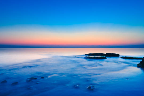 Colourful sunset over the mediterranean sea.
