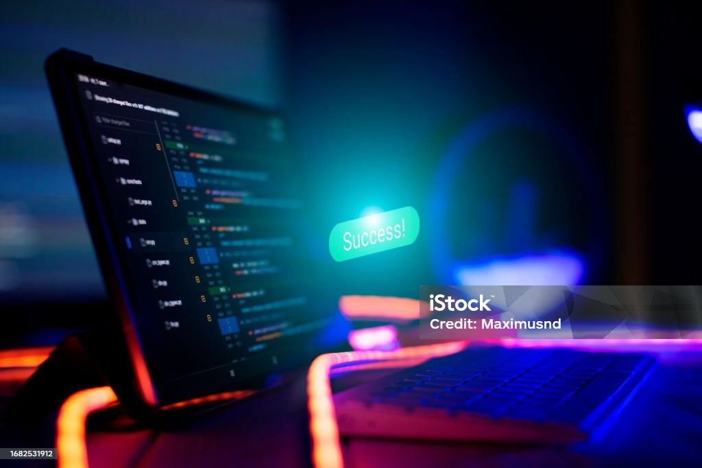 Monitor Closeup Of Function Source Code Abstract It Technology ...