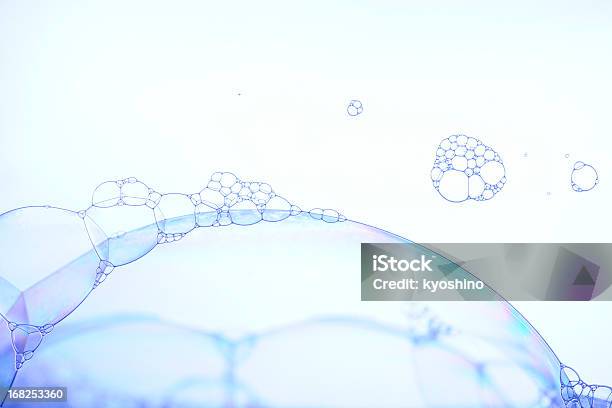 Blue Tinted Image Of Soap Bubbles Stock Photo - Download Image Now - Soap Sud, Bubble, Shampoo