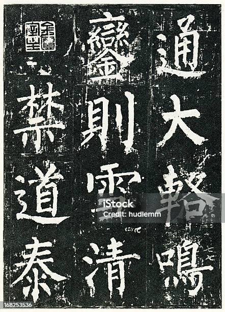 Ancient Chinese Calligraphy Stock Photo - Download Image Now - Japan, Chinese Script, Painted Image