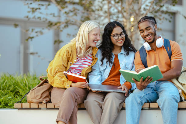 istock Multi-ethnic group of students hanging out and discussing the school project together 1682544810