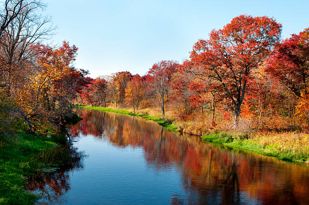 Autumn in Wisconsin stock photo
