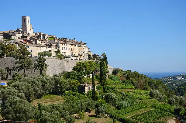 Beautiful medieval village St Paul de Vence (Provence, France).
