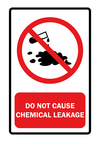 Do not cause chemical leakage. vector illustration