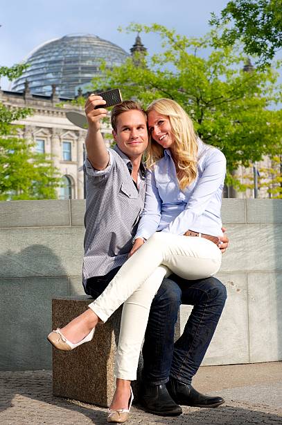 istock Young Couple with smartphone 168259503