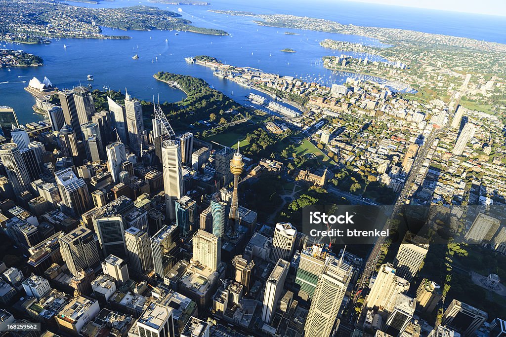 Centro da cidade de Sydney-vista aérea - Foto de stock de Sydney royalty-free