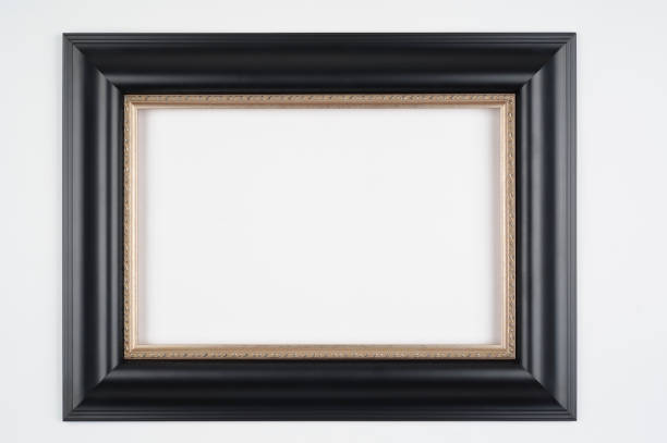 istock Picture Frame in Wide Smooth Black, Contemporary Modern Style 168260130