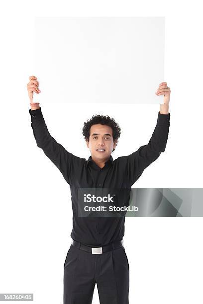 Foto de Empresário Segurando A Placa Branca e mais fotos de stock de Uma pessoa - Uma pessoa, Estilo de Vida, Homem de negócios