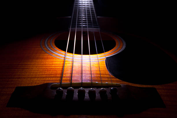 guitarra acústica - hotizontal imagens e fotografias de stock