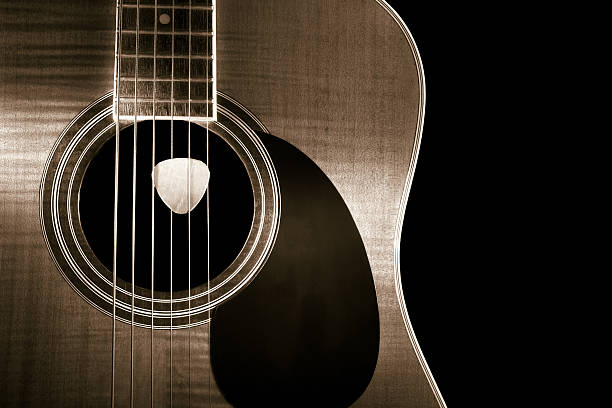 acoustic gitarre - hotizontal stock-fotos und bilder