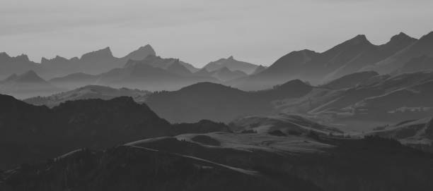 istock Mountain ranges seen from Niesen Kulm, Switzerland. 1682615430