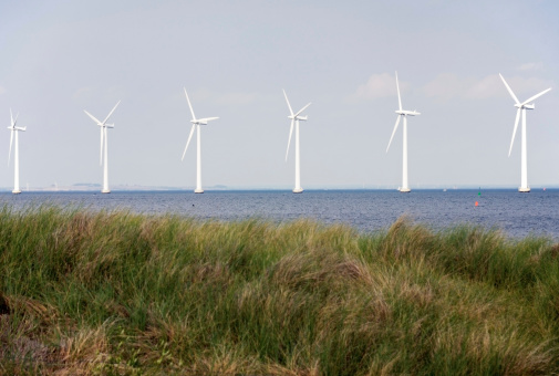 Lyme grass and wind turbines