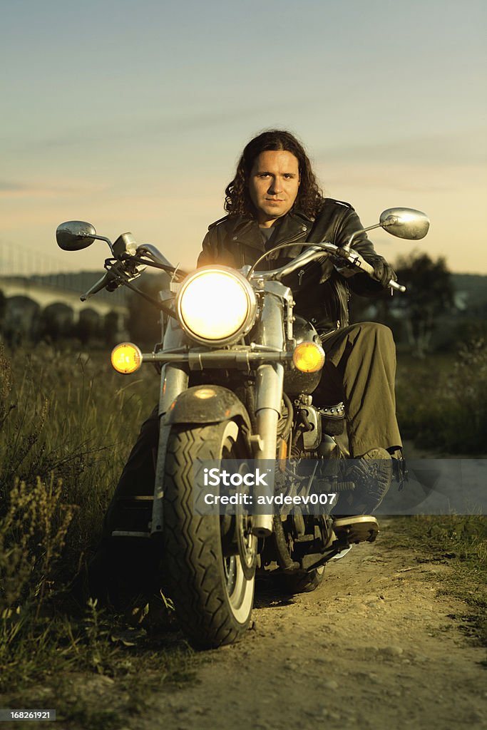 Biker portrait 30-34 Years Stock Photo