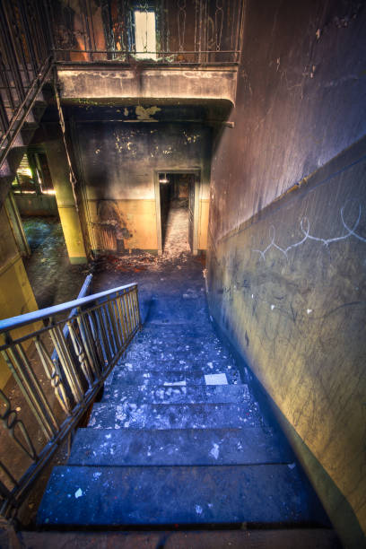 istock Stairs in Spooky Abandoned House, HDR 168262071