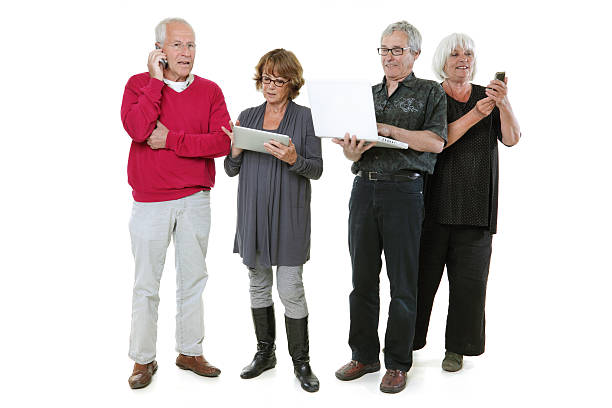 istock Group of Seniors with Communication Devices 168262077