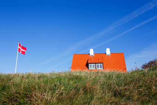 A house in the small village Loenstrup in northern Jutland, Denmark.
